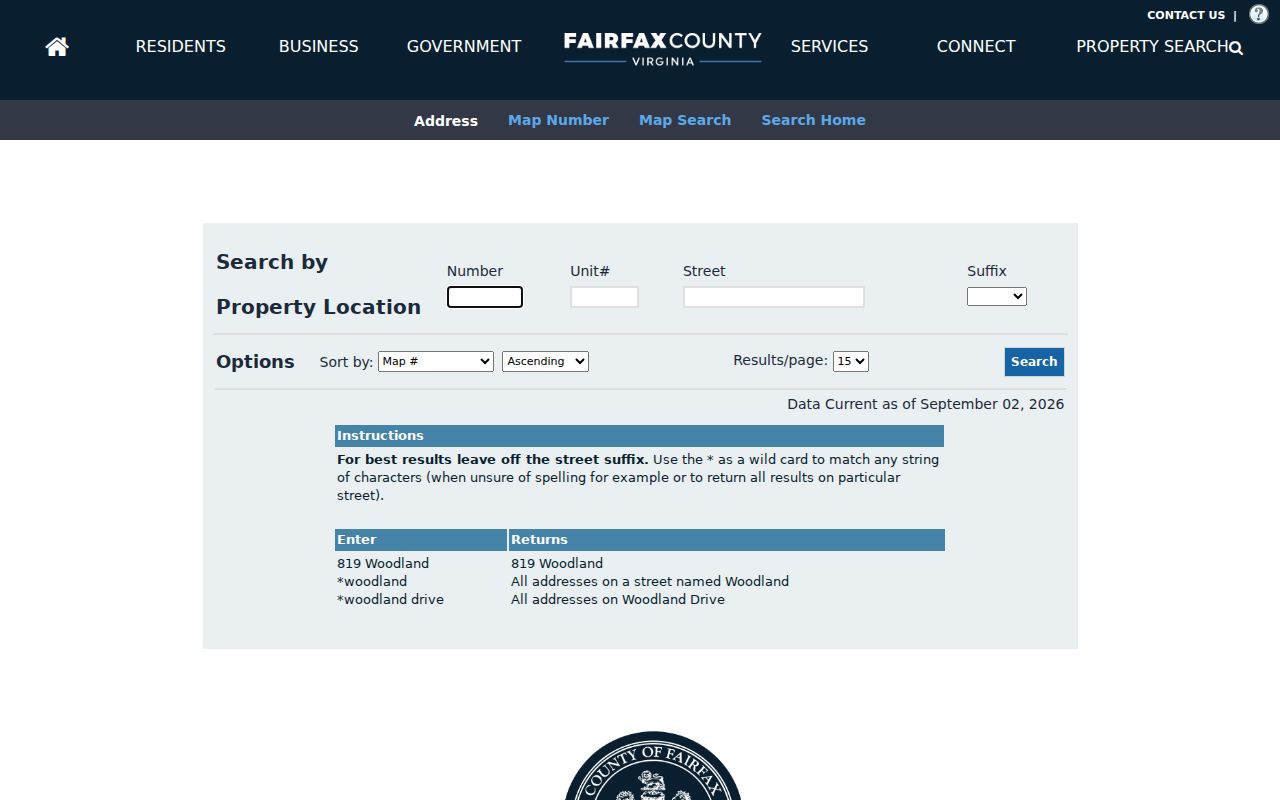 Woodlawn residents directory iCare address search fields