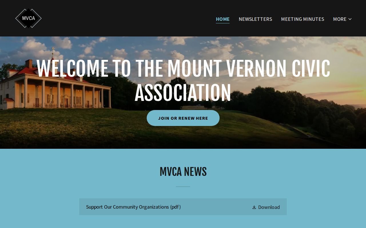 Woodlawn neighbors Mount Vernon Civic Association information